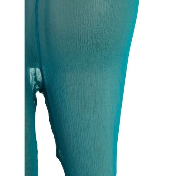 Dries Van Noten Silk Pacha Trousers Size 40 US 8 Womens Green Pants $595 - Picture 9 of 13